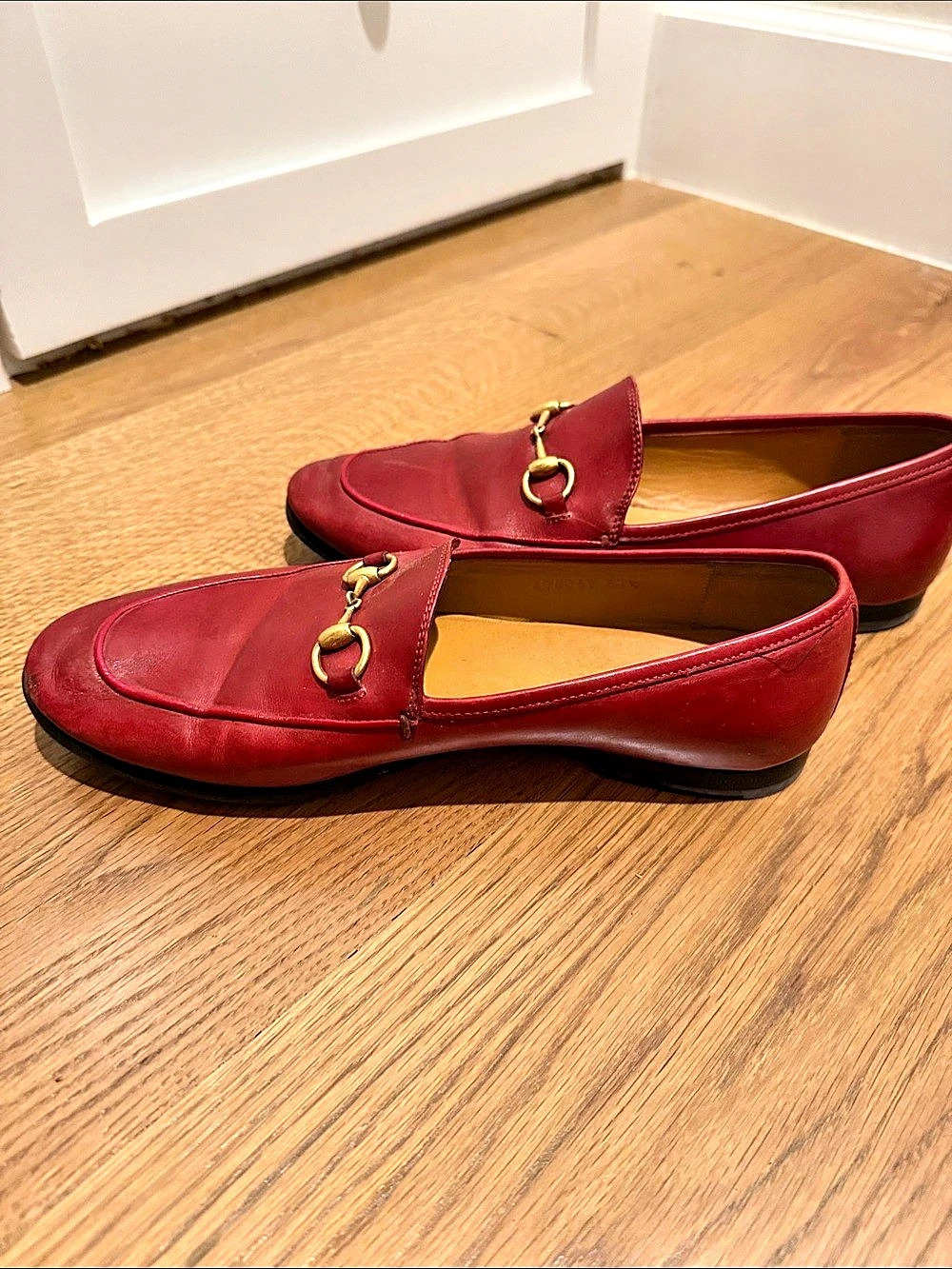Gucci Horsebit Loafer in Red Leather Loafers
